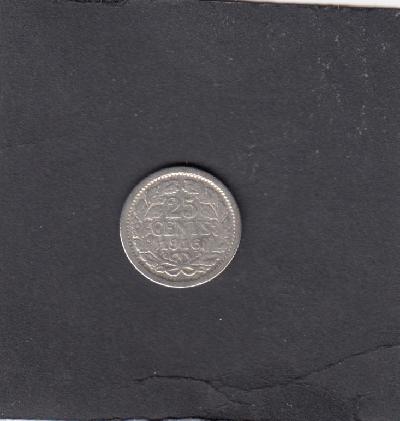 Beschrijving: 25 Cent WILHELMINA  